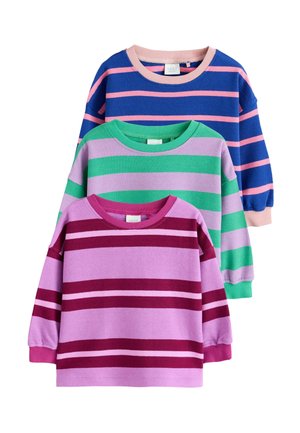 Next, STRIPE T-SHIRTS 3PK - Long sleeved top - purple stripe