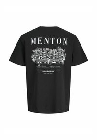 Jack & Jones RUNDHALSAUSSCHNITT - Apdrukāts T-krekls - black