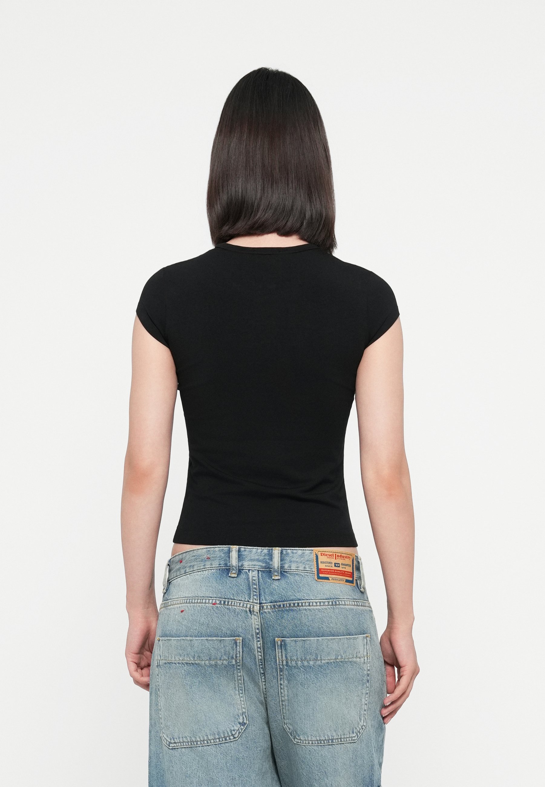 Diesel ANGIE - Print T-shirt - black - Zalando.co.uk Diesel ANGIE - Print T-shirt - black - Zalando.co.uk