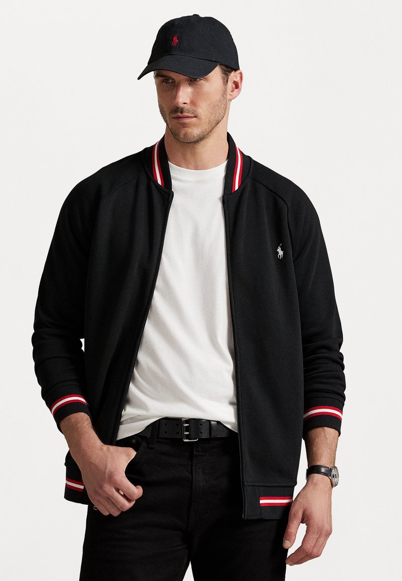 Polo Ralph Lauren Big & Tall - DOUBLE KNIT MESH BOMBER JACKET - Bomber Jacket - black, Enlarge