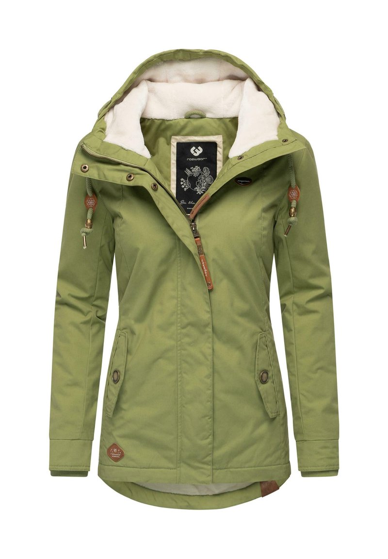 Grüne Jacke Mit Pinkem Fell Pinkem Fell Parka Pinkes Fell Grüne