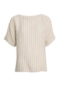 STRIPED RELAXED  - T-shirt med print - natural beige