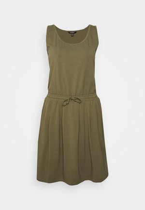 Lauren Ralph Lauren Petite SLEEVELESS DAY DRESS - Φόρεμα από ζέρσεϊ - olive fern