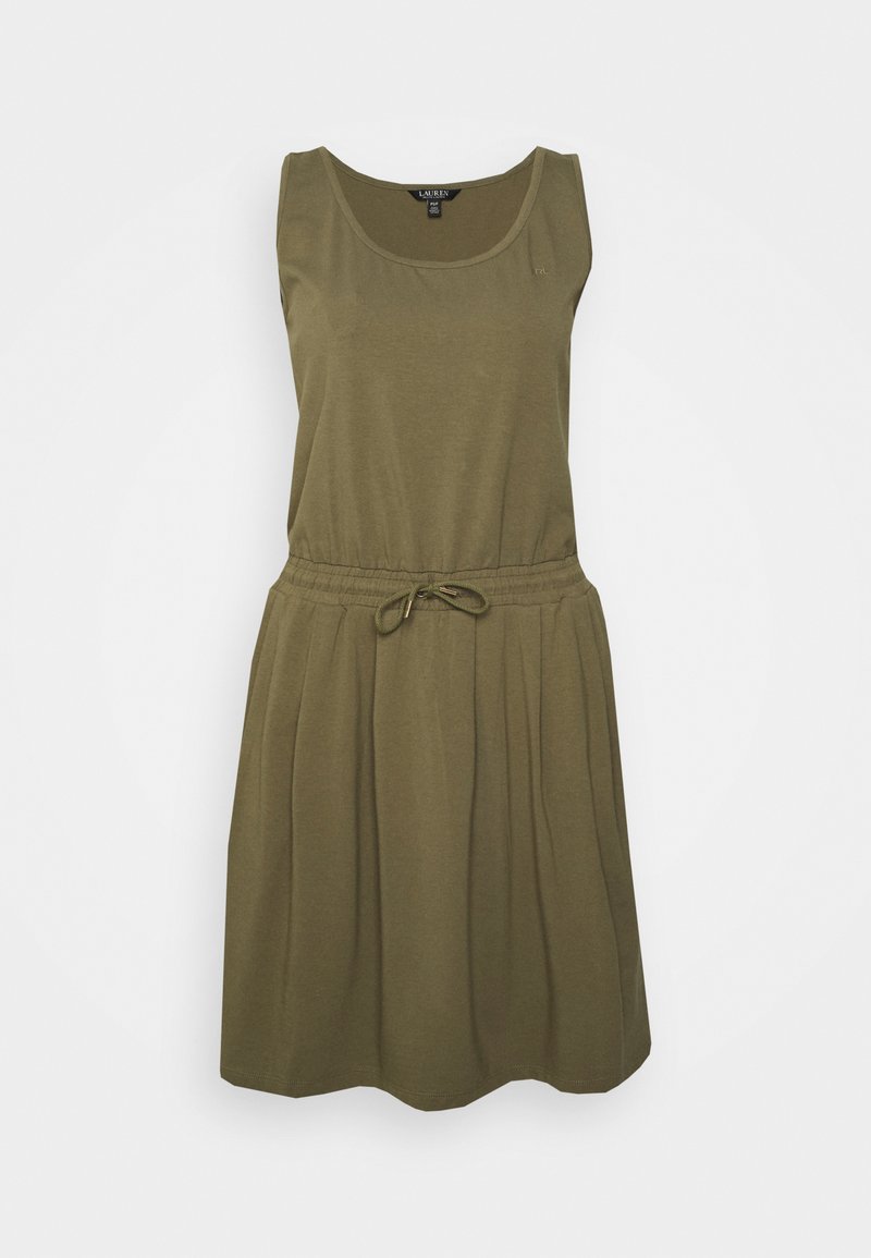 Lauren Ralph Lauren Petite SLEEVELESS DAY DRESS - Jerseykjole - olive fern