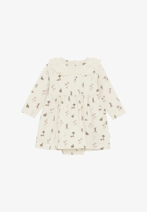 Minymo LONG SLEEVES ALL OVER PRINT - Jerseykleid - sandshell