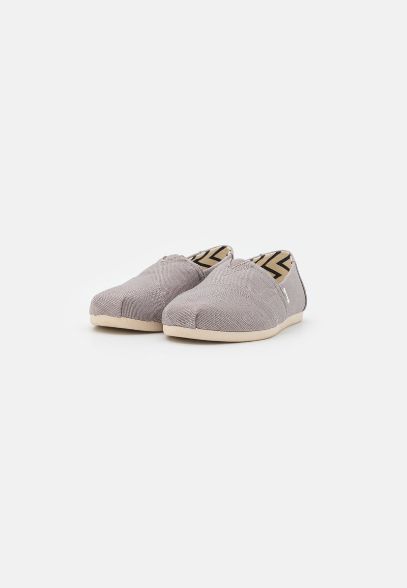 2 Paia Scarpe Tom's Uomo Grigie In Tela - Slip On Taglia 10 US (9 UK) - Nuove