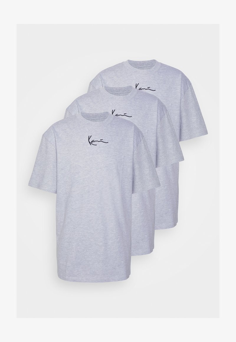 Karl Kani ESSENTIAL TEE 3 PACK - T-shirt básica - ash grey