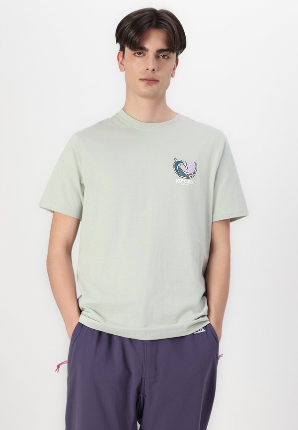 HAZED AND TUBED UNISEX - Print T-shirt - mint haze4