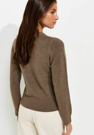 New Look, DARK  KNITTED CREW NECK JUMPER - Jumper - mink