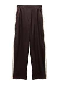 CONTRAST STRIPE STRAIGHT  - Kalhoty - mauve