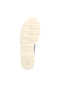 La suola della scarpa è realizzata in gomma crema con un motivo a zigzag. Il logo impresso e le scanalature migliorano la trazione e la presa.