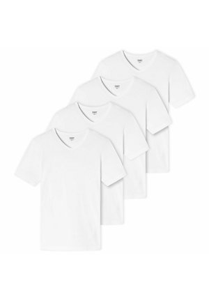 4ER PACK V AUSSCHNITT - T-shirt - bas - weiß