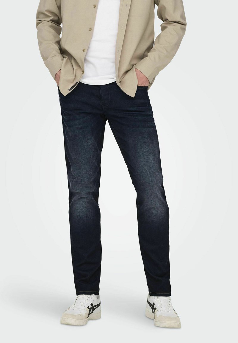 Only & Sons SLIM FIT - Liibuvad teksad - dark blue denim