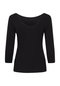 Fransa DOTTA TEE - Top s dlhým rukávom - black