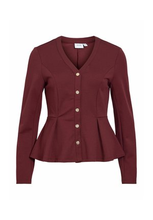 VILA, LONG SLEEVED TOP VICLARA V-NECK - Gilet - port royale