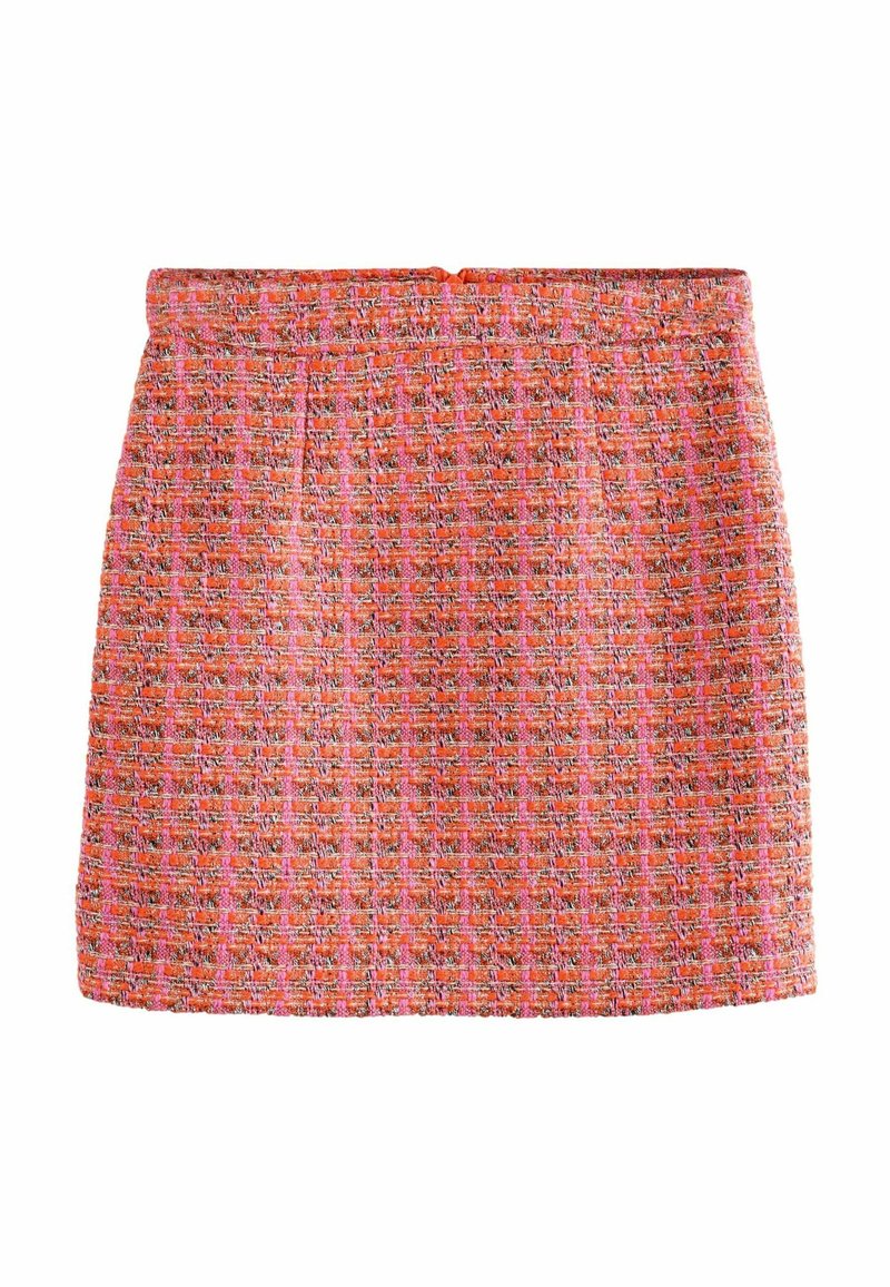 Jupe Femme NEXT Taille 12 - Lin Rouge - Coupe A - Broderie Florale - Excellent