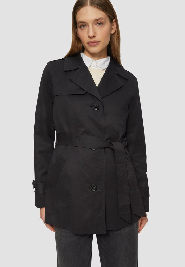MIT GÜRTEL IM SLIM FIT - Trenchcoat - schwarz