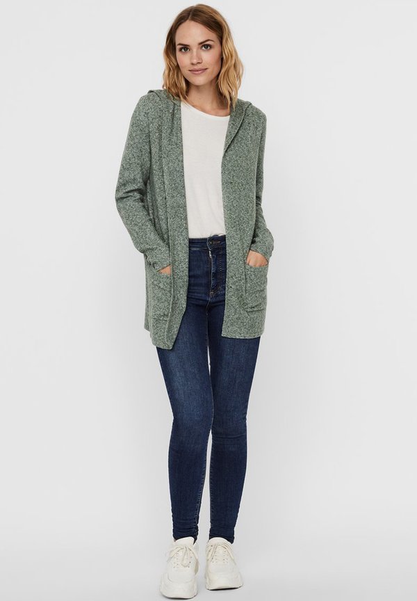 VMDOFFY OPEN HOOD CARDIGAN  - Cardigan - laurel wreath