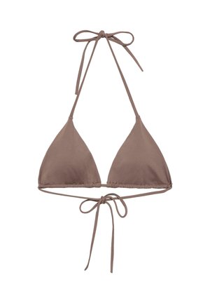 PULL&BEAR TRIANGLE - BIKINI TOP - Bikini felső - dark brown