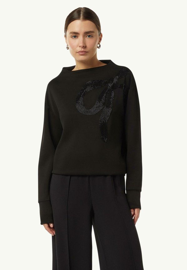 MIT STICKEREI - Sweatshirt - schwarz