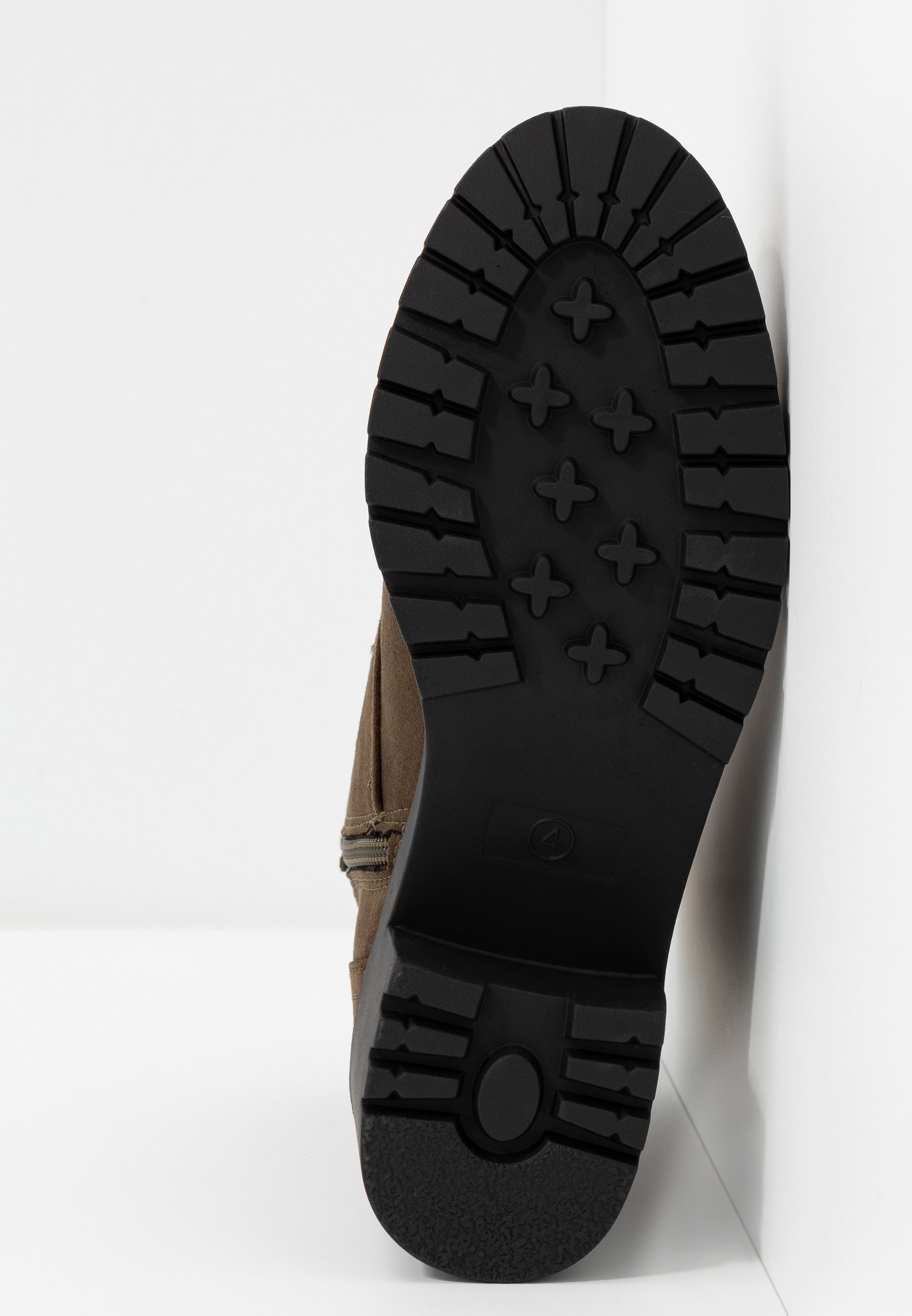 MANTA SIDE ZIP LACE UP Enkellaarsjes met plateauzool khaki MANTA SIDE ZIP LACE UP Enkellaarsjes met plateauzool khaki