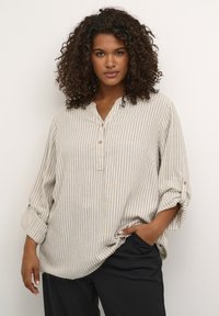 Kaffe Curve - MILLE  - Blouse - chinchilla chalk stripe Image miniature 1