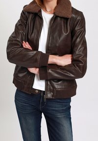 Lee Cooper Skinnjacka - brown