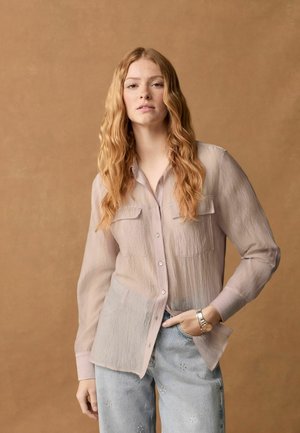 Next TEXTURED LONG SLEEVE - REGULAR FIT - Košilová halenka  - blush pink