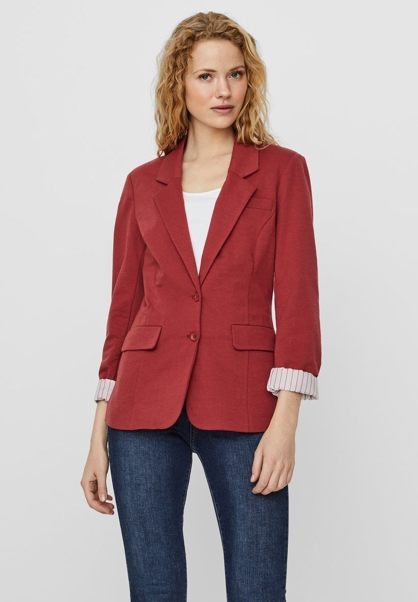Blazer Velours Rouge Talla&Moda - Taille 40 - Occasion En Très Bon état - Modèle Chic BL517
