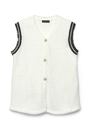 Calliope SMANICATA CON PASSAMANERIA - Veste sans manches - bianco lana