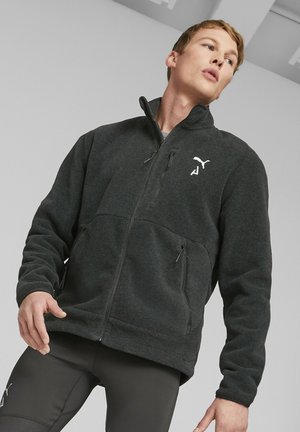 Puma SEASONS FULL ZIP M - Fleecejakke - black heather-silver