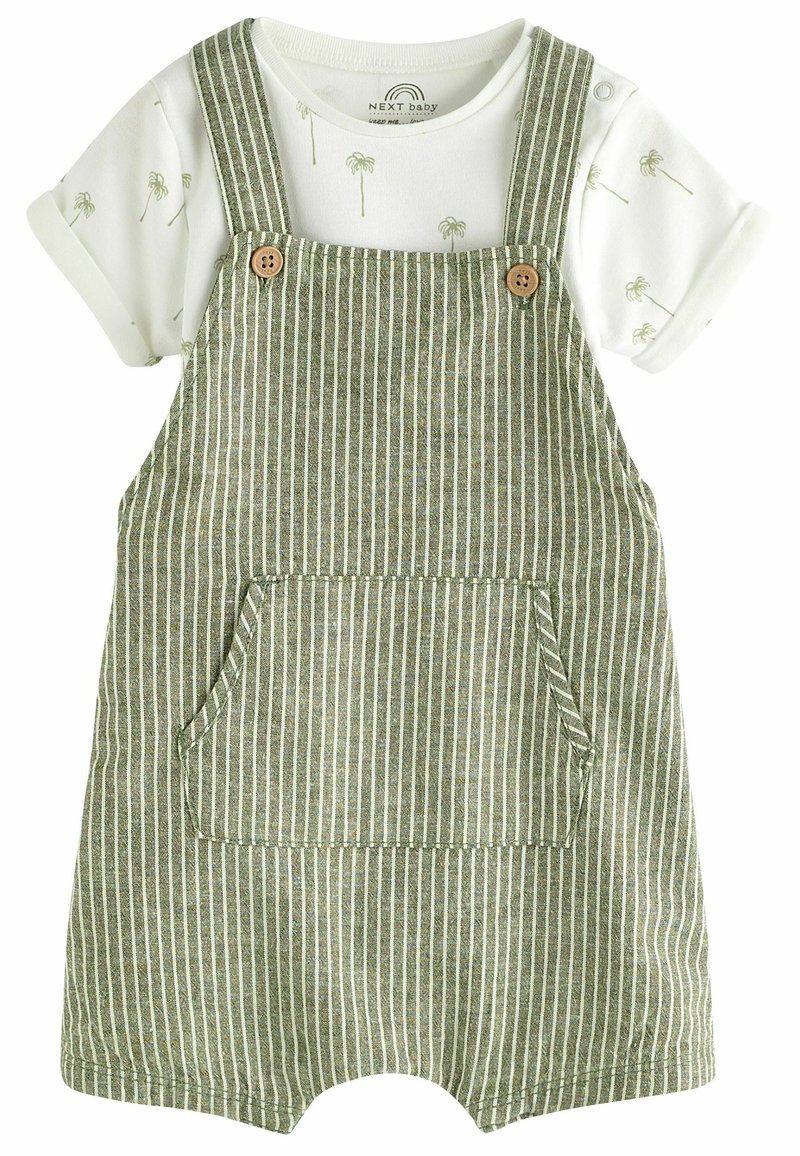 Next - SET REGULAR FIT - Body - green stripe, Suurenna