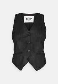 ONLKIYA-KATNIS WAISTCOAT  - Waistcoat - black stripes/lyrex pinstripe