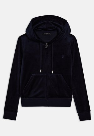 Juicy Couture, ZIP THROUGH HOODIE WITH  ZIP PULL & JC. - Суитшърт с цип - night sky