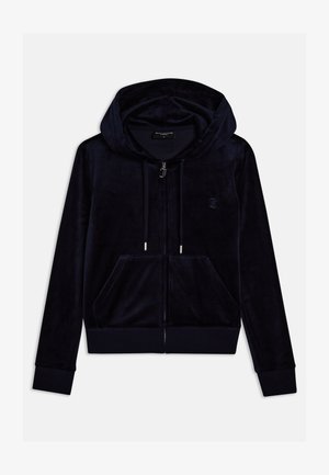 Juicy Couture, ZIP THROUGH HOODIE WITH ZIP PULL & JC. - Суитшърт с цип - night sky