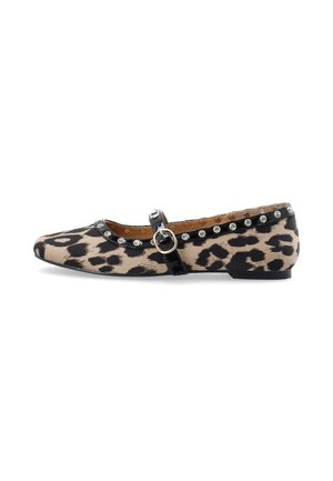 BIALILJA MARY JANE SATIN RHINESTONE - Ballerinasko m/ rem - black leo