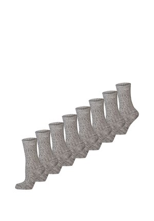 8-PACK WEICH WARM - Chaussettes - hellgrau meliert