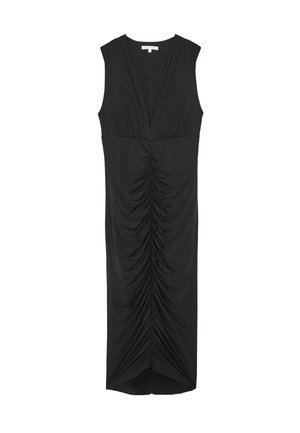 Patrizia Pepe DRAPED MIDI DRESS - Langarmshirt - nero