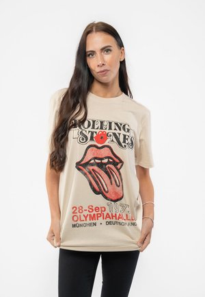 Paradiso Clothing THE ROLLING STONES MUNICH FLYER - Print T-shirt - sand