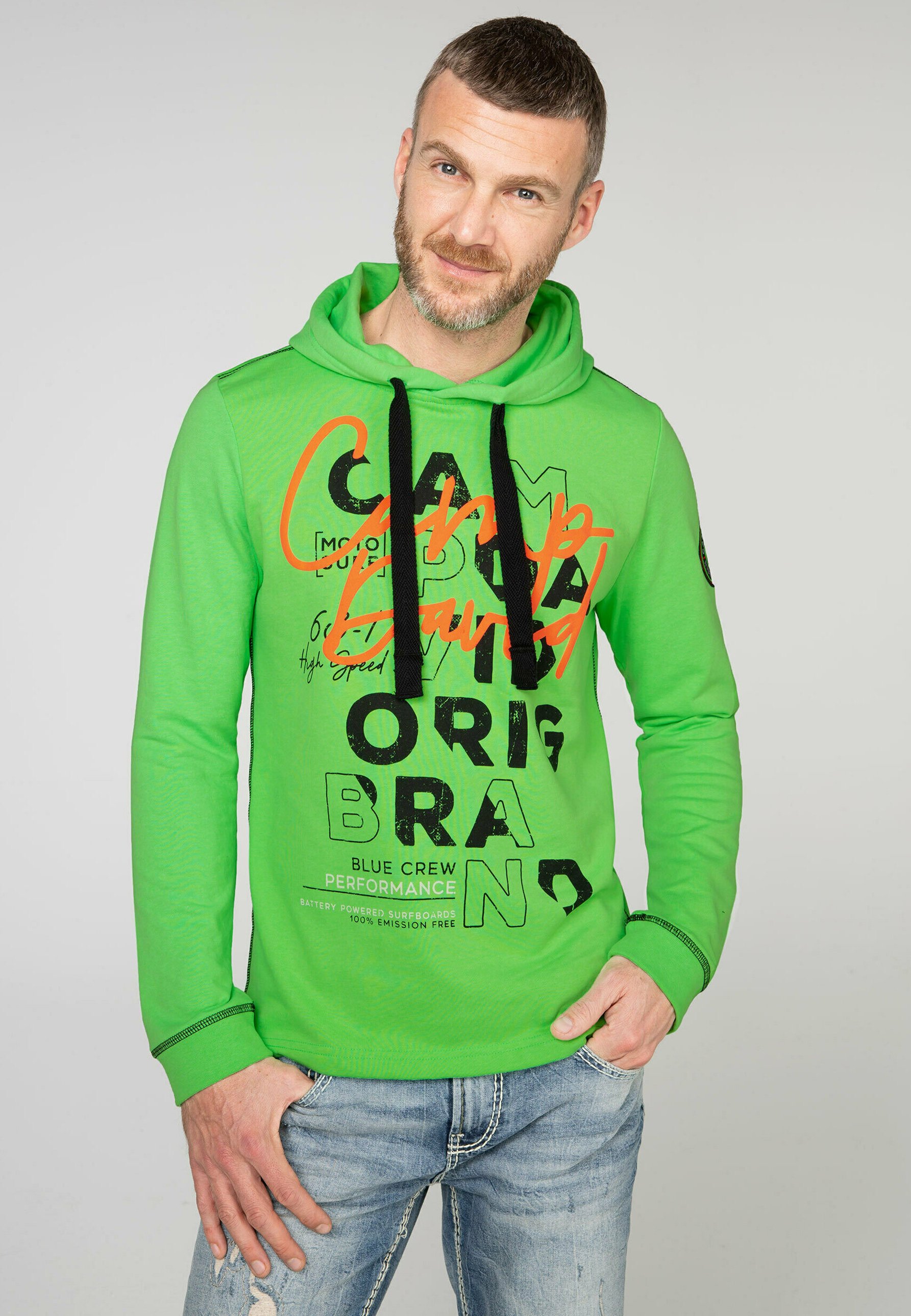 camp david kapuzensweatshirt grün
