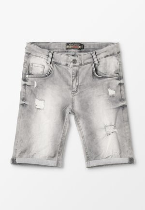 BOYS - Jeansshort - medium grey destroyed