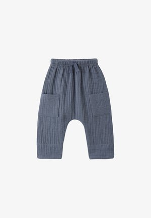 Vertbaudet, VERTBAUDET BABY HOSE AUS MUSSELIN MIT DEHNBUND, BEINLÄNGE VERSTELLBAR - Trousers - blau