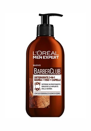 DETERGENTE BARBER CLUB, AZIONE 3IN1, DETERGE IN PROFONDITÀ VISO, BARBA E CAPELLI, SENZA SAPONE, 200 ML - Kit skincare