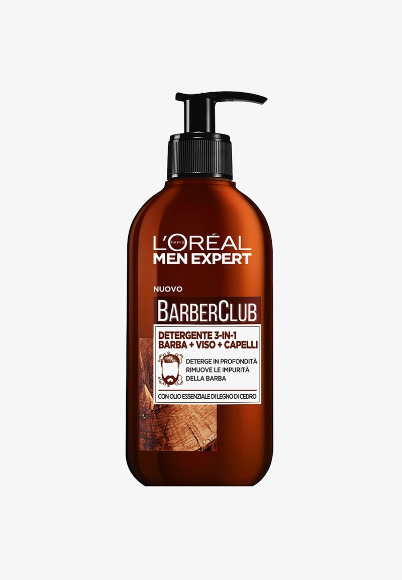 L'Oréal Men Expert - DETERGENTE BARBER CLUB, AZIONE 3IN1, DETERGE IN PROFONDITÀ VISO, BARBA E CAPELLI, SENZA SAPONE, 200 ML - Kit skincare, Ingrandire