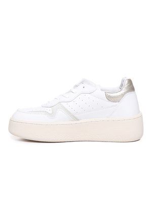 Sneakers basse - bianco oro