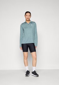 Under Armour TECH TWIST - Long sleeved top - jasper blue/white