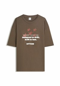 Print T-shirt - brown
