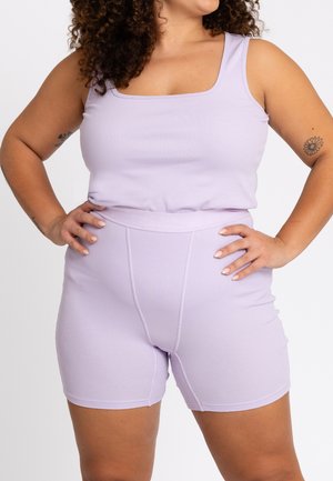 YOEK WITH AN ELASTIC WAISTBAND - Shorts - light purple