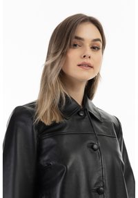 DreiMaster Leren jas - schwarz