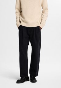 Selected Homme Löst sittande jeans - black denim